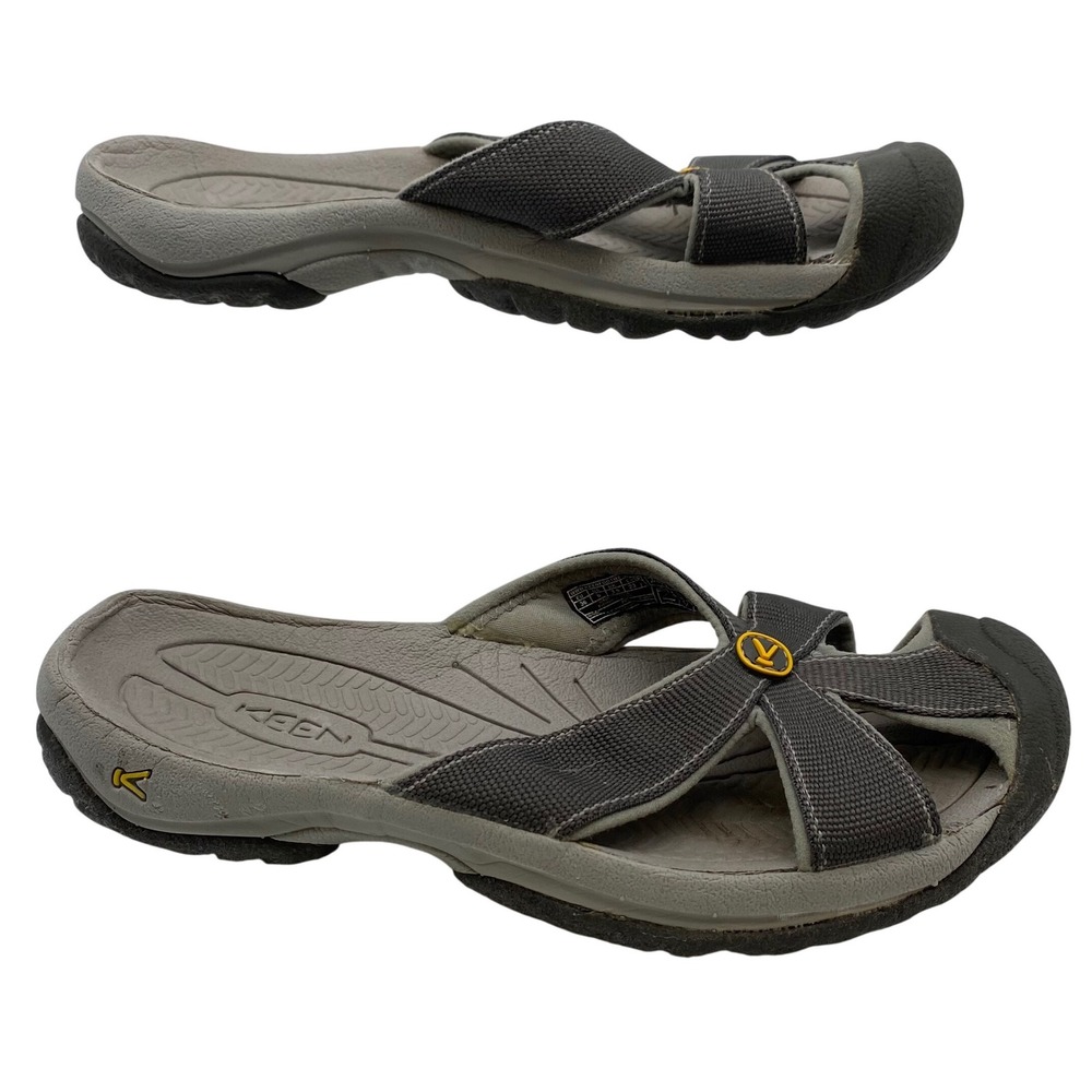 KEEN Bali Slide Sandals Womens 6 Gray Slip On Outdoor Hiking Sporty 1010991